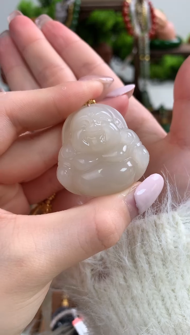 【闪购商品】和田玉颈饰未镶嵌吊坠35mm