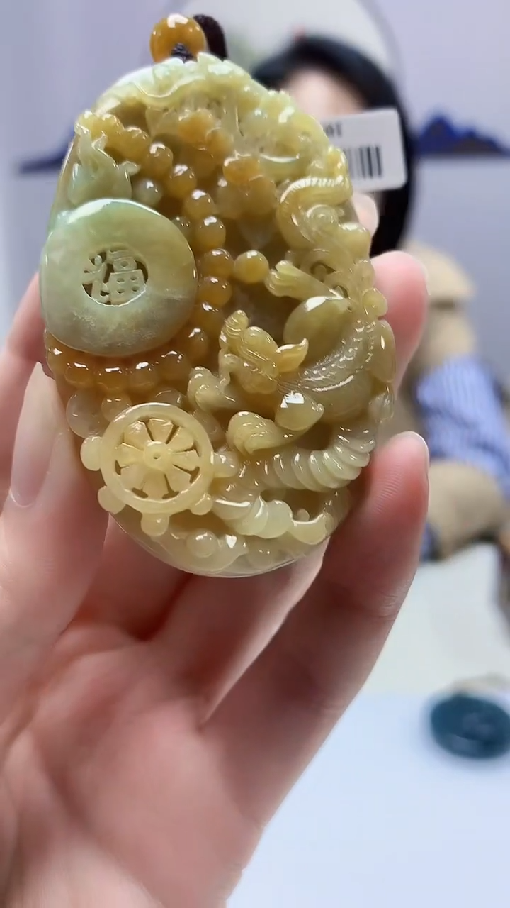 【闪购商品】定制翡翠未镶嵌3123zm-毛货挂件216