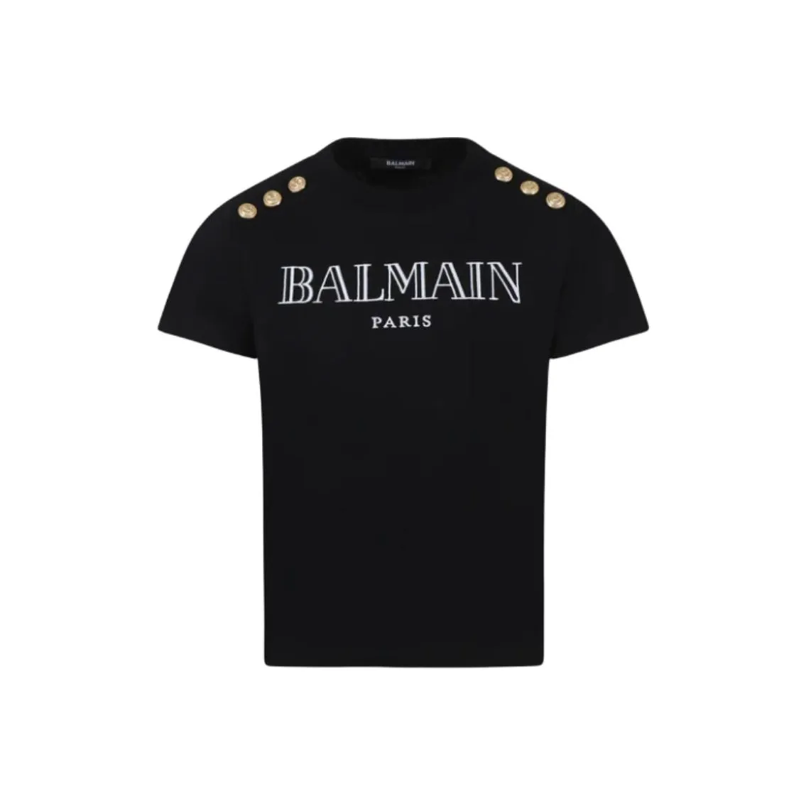 未使用 BALMAIN/巴尔曼 T恤 SS25 棉质简约设计 白色/黑色  ZC