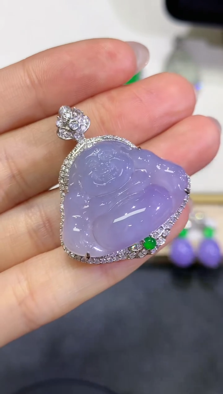 【闪购商品】翡翠颈饰18K金镶嵌团购23