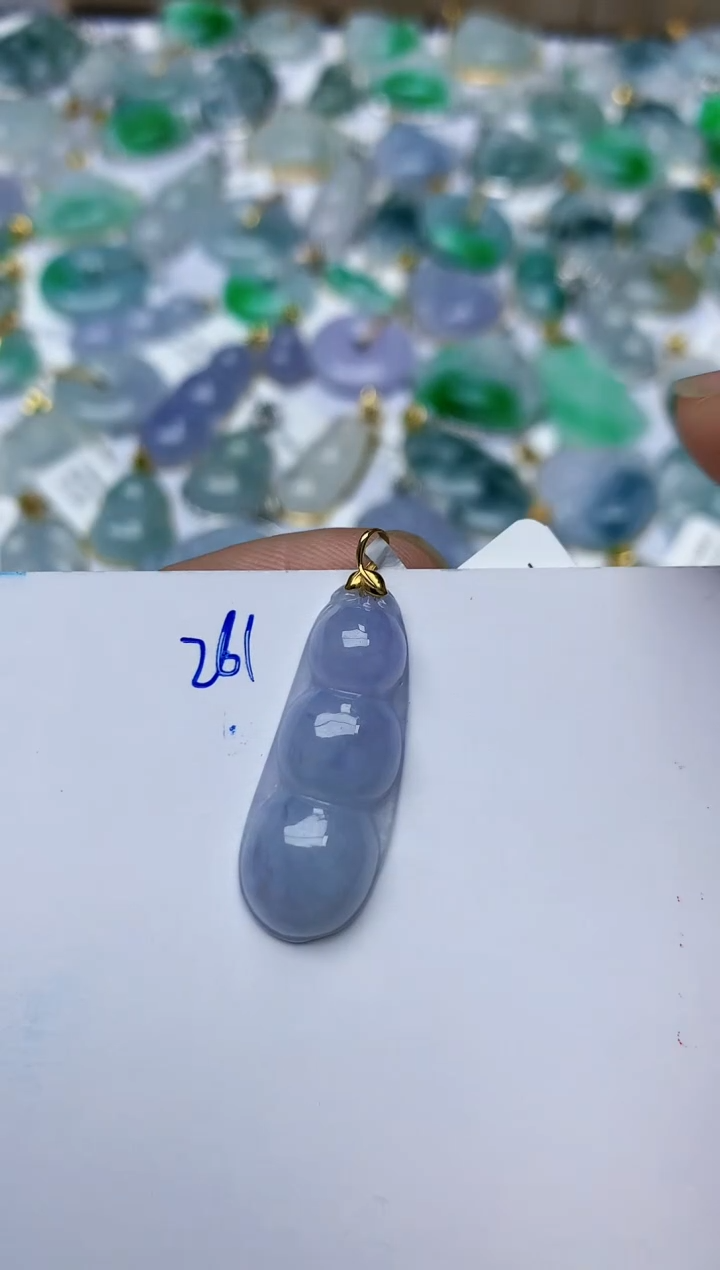 【闪购商品】翡翠颈饰18K金镶嵌天然翡翠A货