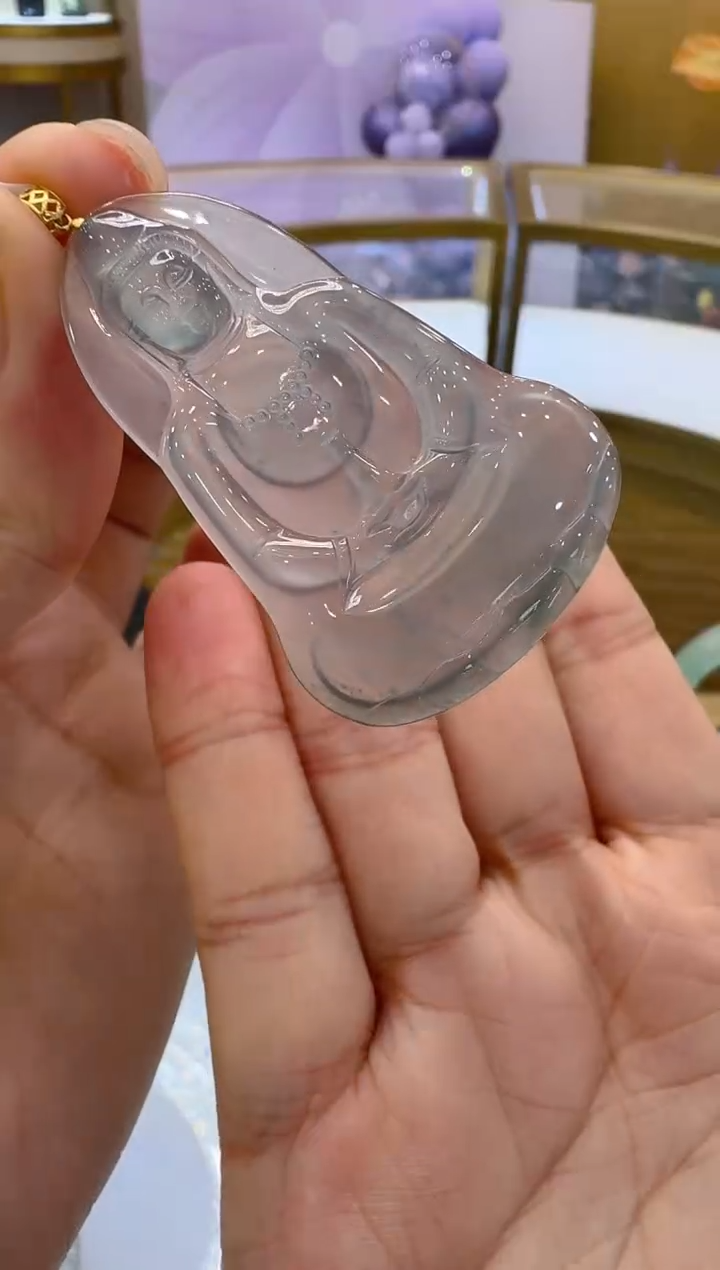 翡翠18K金镶嵌吊坠(不含链)多样性发货拍一发一