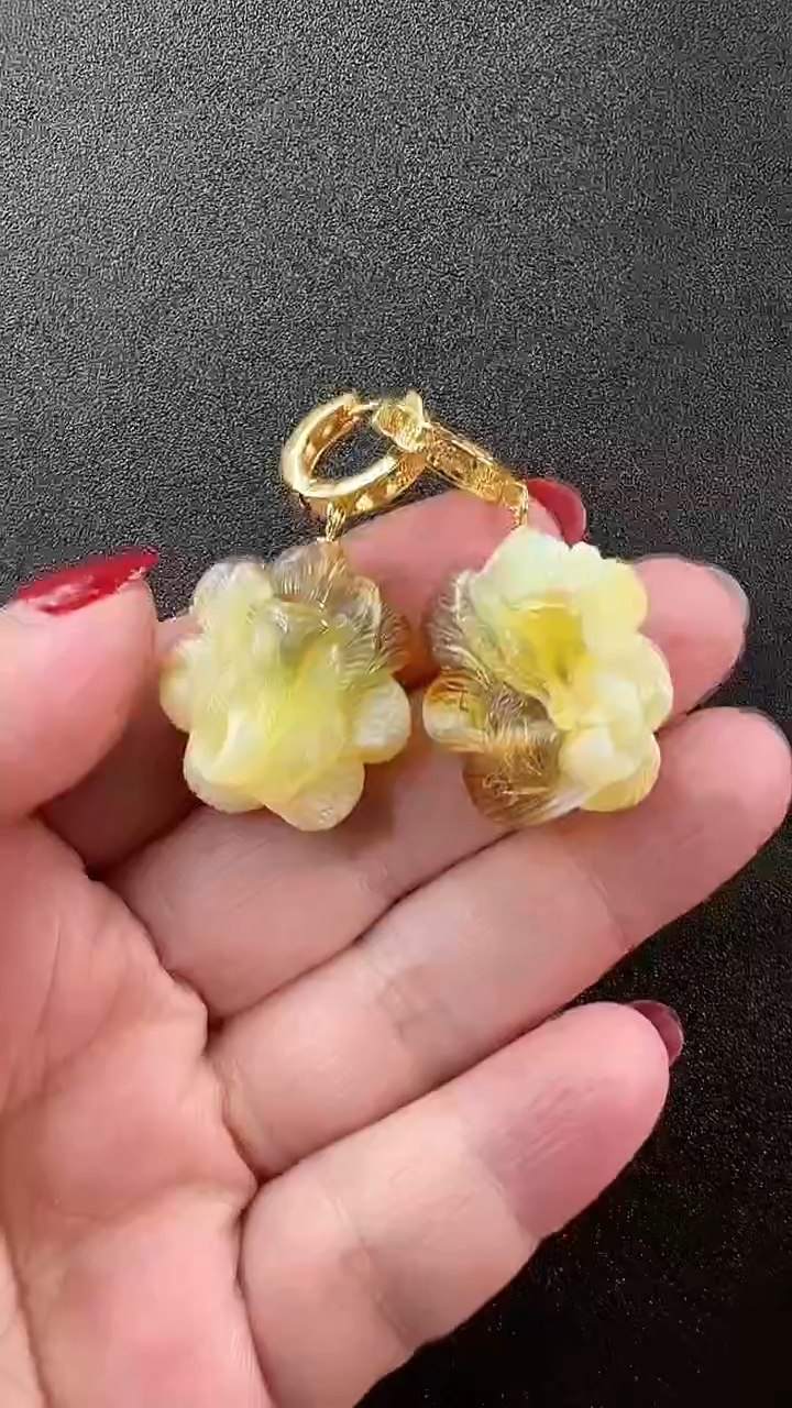 【闪购商品】琥珀耳饰未镶嵌耳环