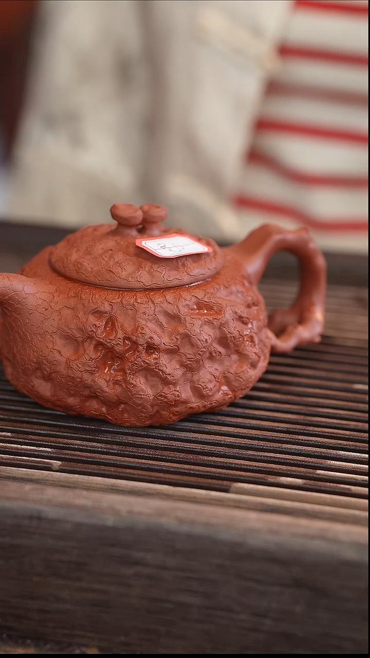 茶壶紫砂270cc 宽口 供春 北红赤铁 
