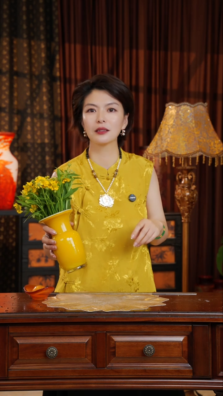 琉璃手工艺品琉璃--黄色