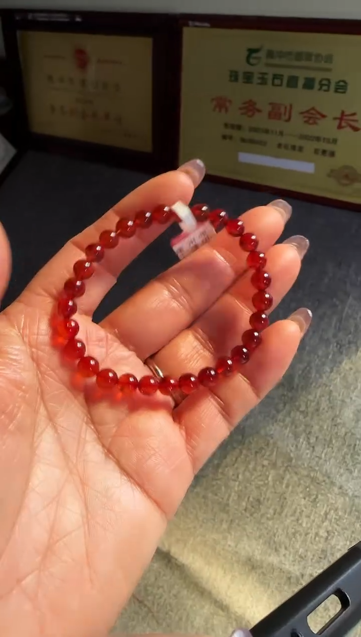 手串琥珀未镶嵌#38缅甸琥珀血珀手串6mm