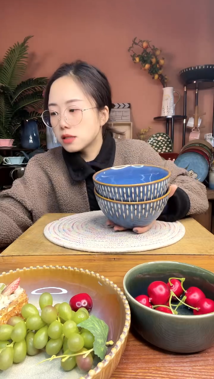 陶瓷6英寸水滴面碗 2件 微瑕疵