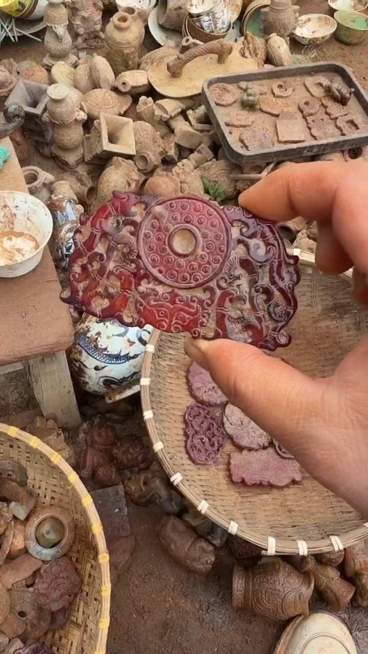 未镶嵌岫岩河磨玉（透闪石质玉）挂件通* 岫岩河磨玉