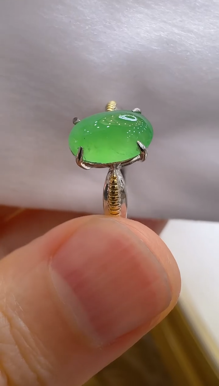 翡翠戒指18K金镶嵌多样性团购发一件