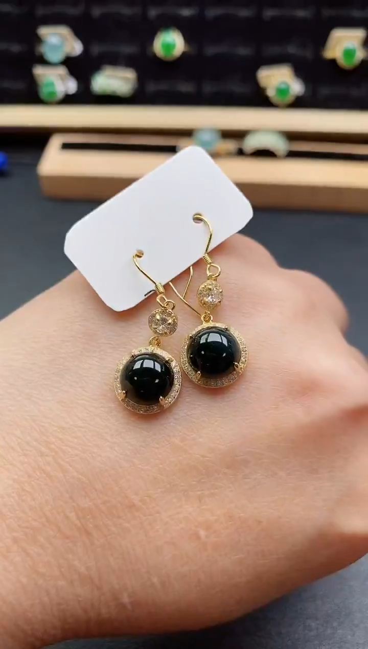 银S925镶嵌戒指翡翠1