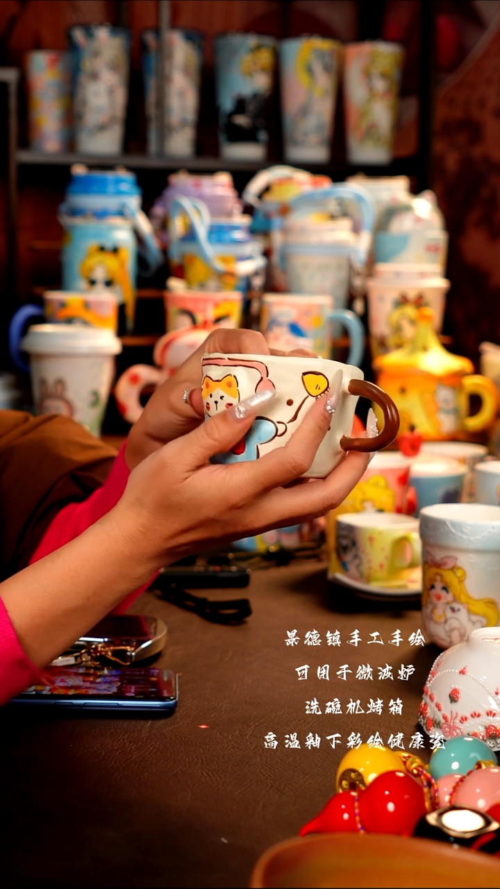 景德镇设计款手工手绘杯杯