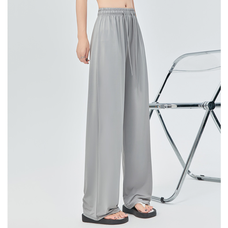 UPF50+冰丝防晒裤夏季透气薄款垂感休闲裤直筒显瘦凉凉裤拖鞋裤
