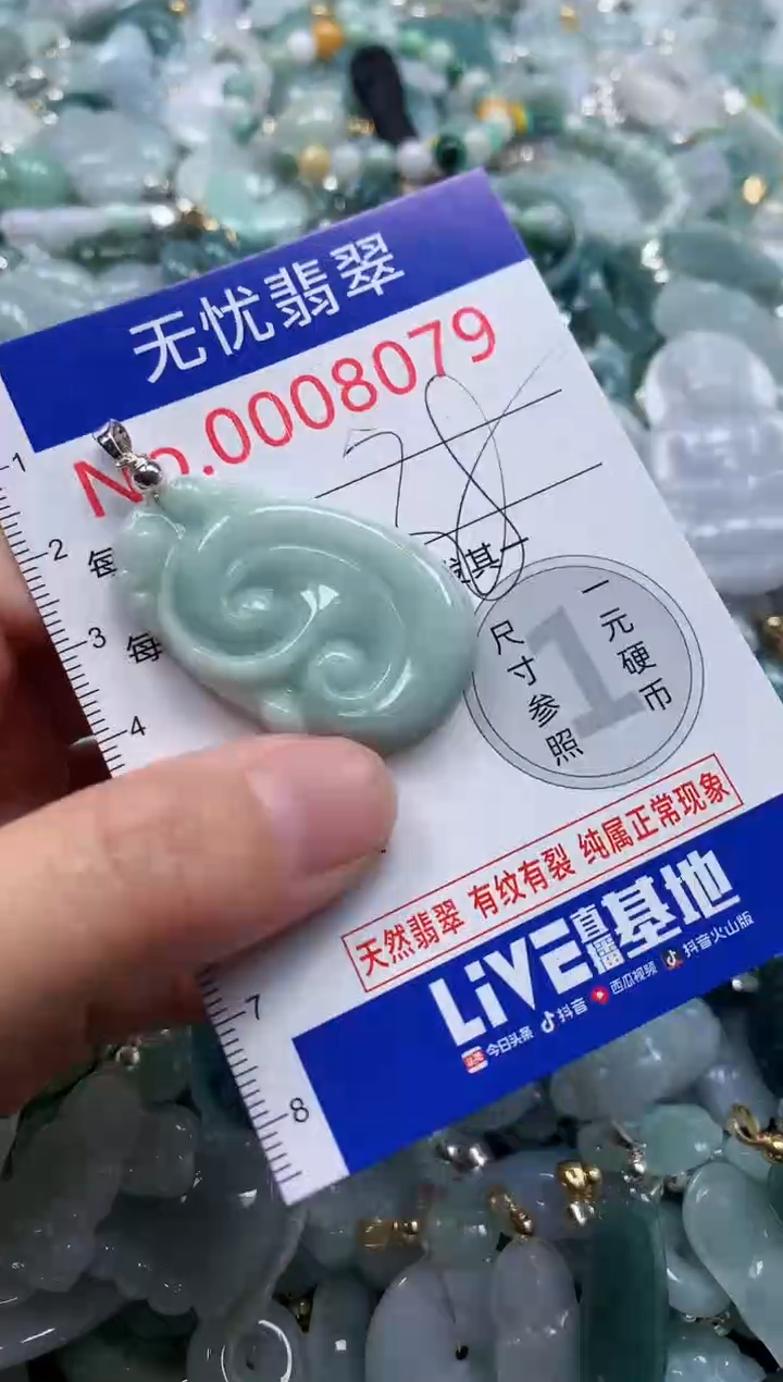 翡翠未镶嵌吊坠(不含链)8079