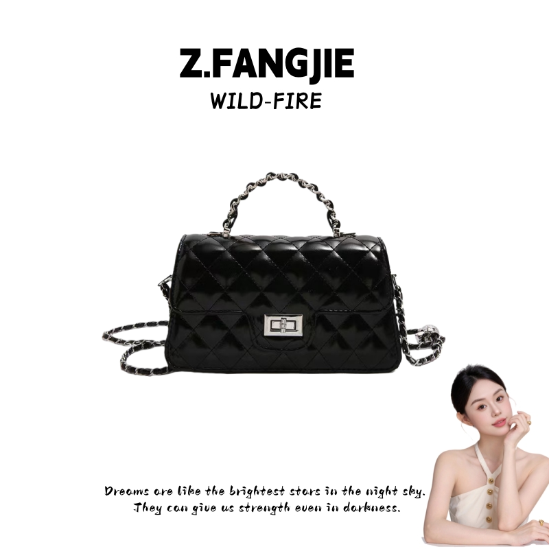 精致小香风斜挎包手提小方包包女士新款包小众ins包百搭斜挎包