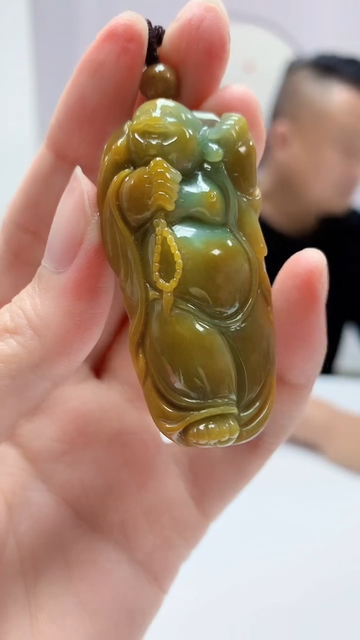 【闪购商品】定制翡翠未镶嵌4969zm-毛货挂件141佛