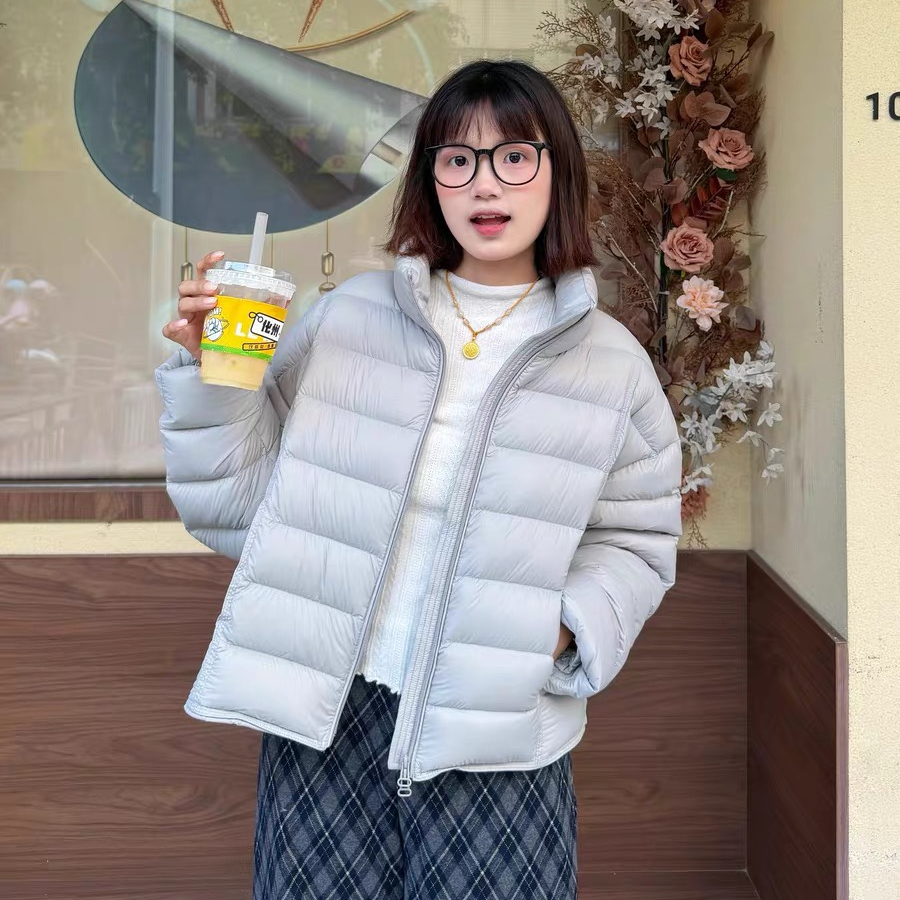 【猫猫专属】【90白鸭绒】正品厚排骨绒白鸭绒立领保暖羽绒外套小个子