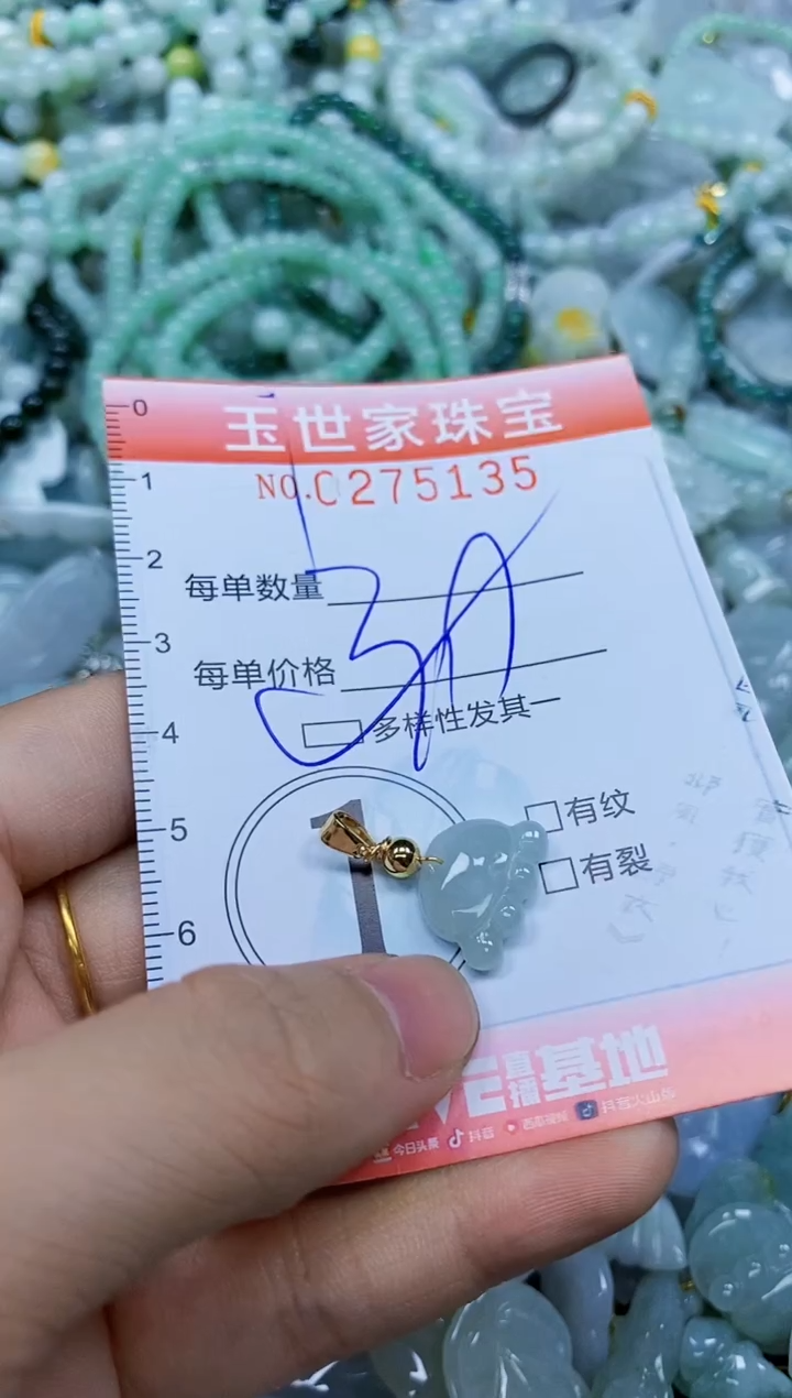 翡翠未镶嵌颈饰闪购0275135多样性发其一