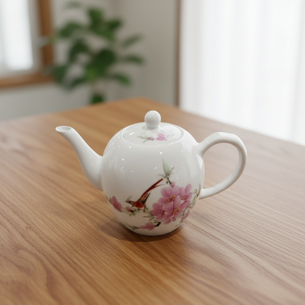 GJGY水点桃花茶壶/陶瓷