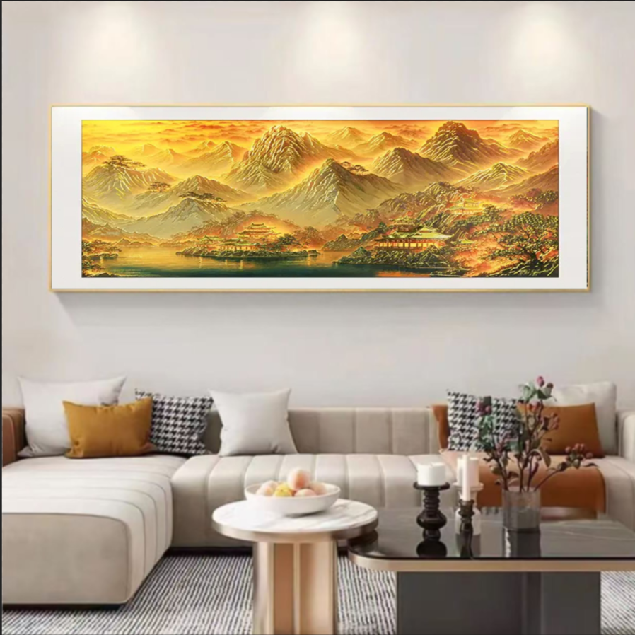 办公室靠山图客厅沙发背景墙挂画高级感装饰画