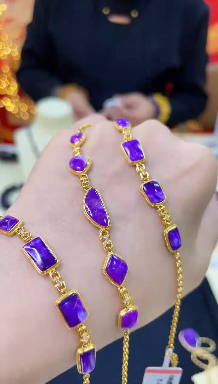 【闪购商品】苏纪石（舒俱来）手链18K金镶嵌多样性发一@@ZY30912047