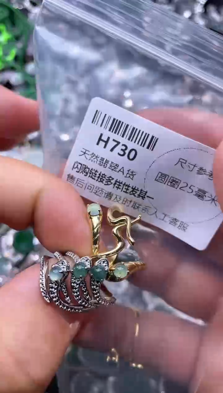 【闪购商品】翡翠颈饰未镶嵌H730戒指 多样性发其二