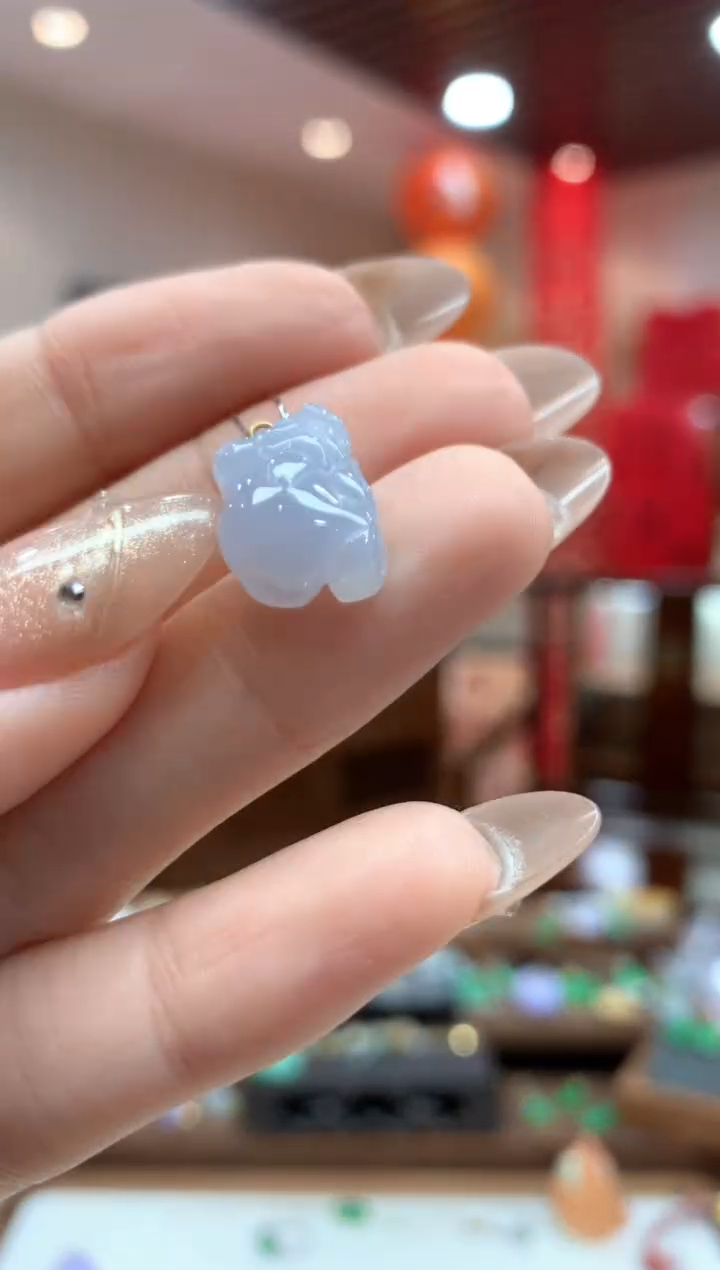 【闪购商品】翡翠吊坠(不含链)18K金镶嵌貔貅