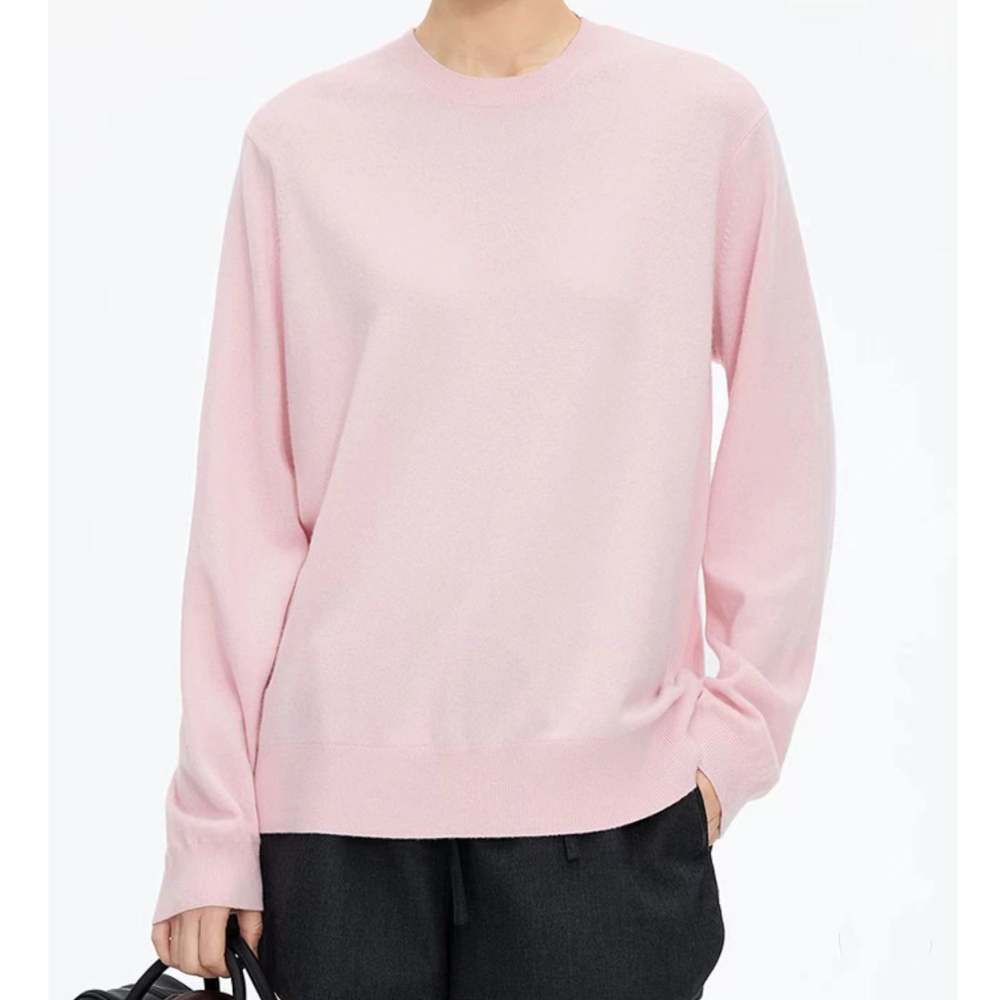 【商场同款】2025冬季新品圆领套头宽松毛针织衫1460