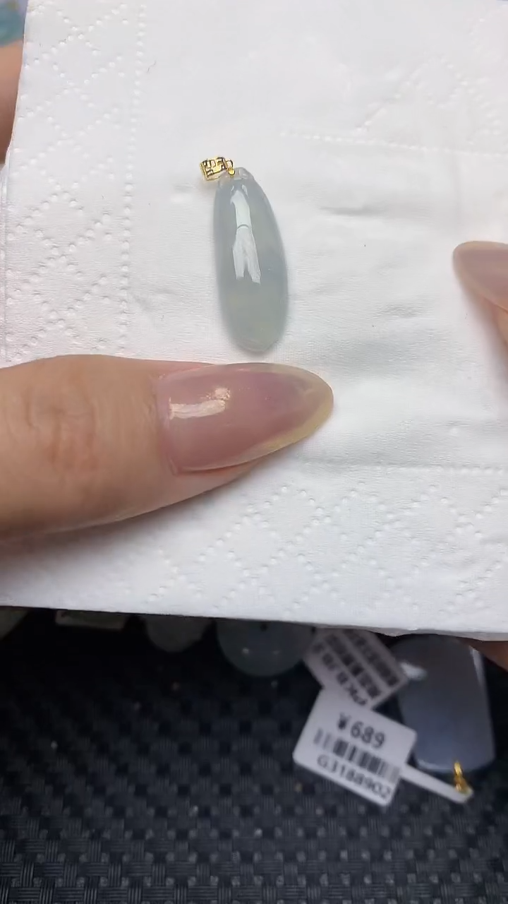 【闪购商品】翡翠颈饰18K金镶嵌天然翡翠a货