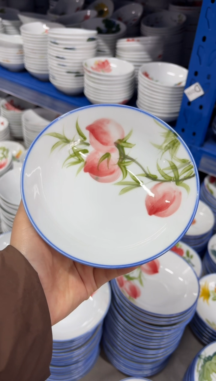 瓷片景德镇高温陶瓷食品级手绘釉中彩-小胖碗