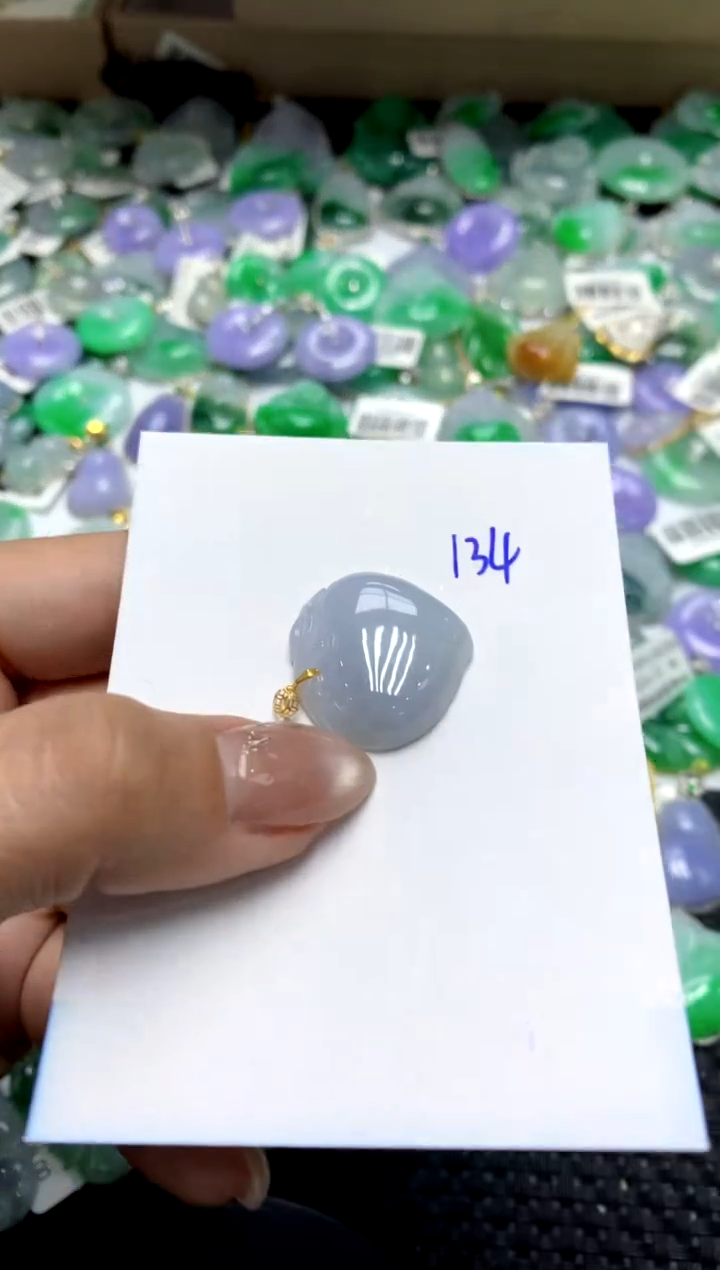 【闪购商品】翡翠颈饰18K金镶嵌1111111111111111