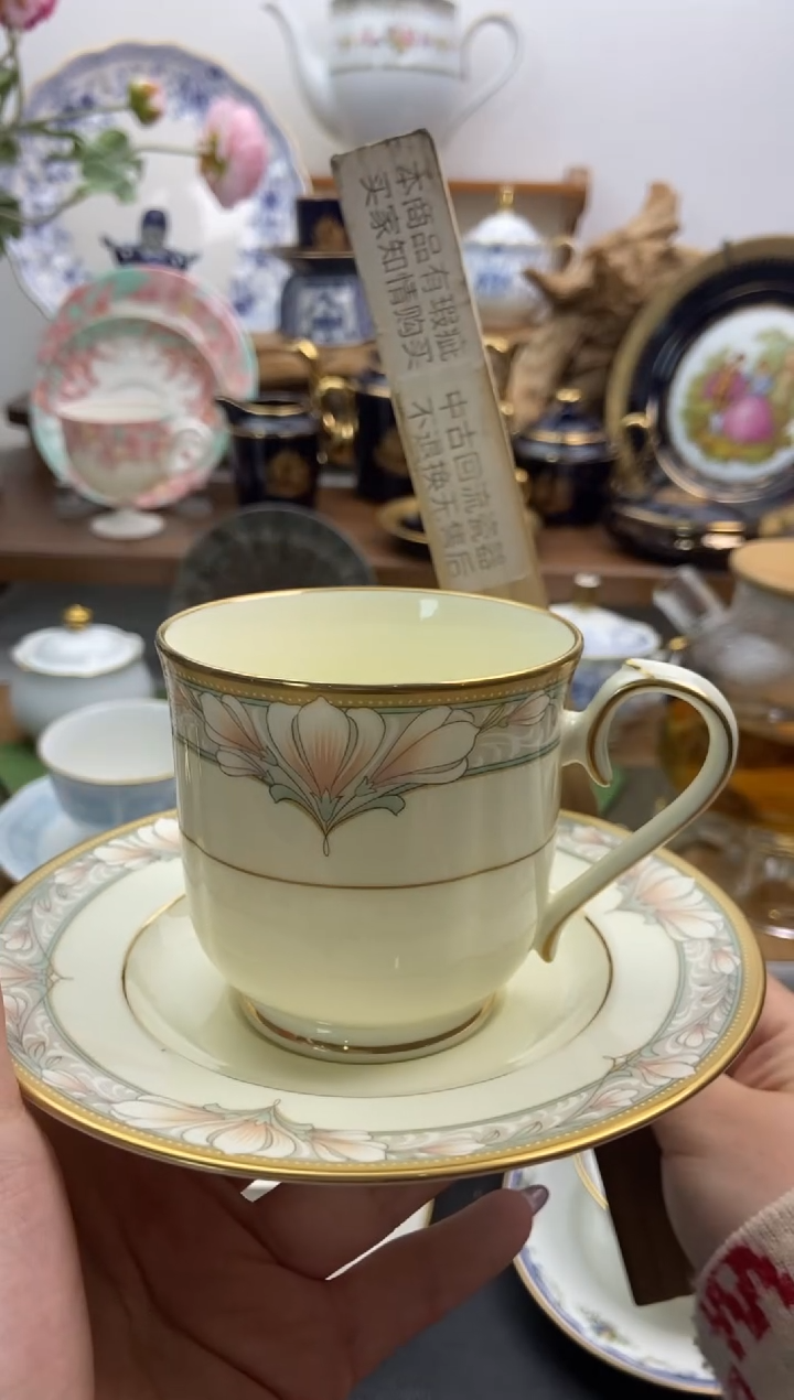瓷片全新则武咖啡杯谨慎参拍，防伪帖撕毁无售后