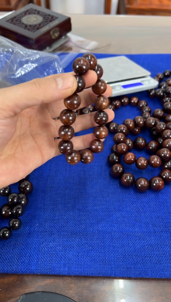 手串/手链黄花梨/降香黄檀1.5水波纹手串