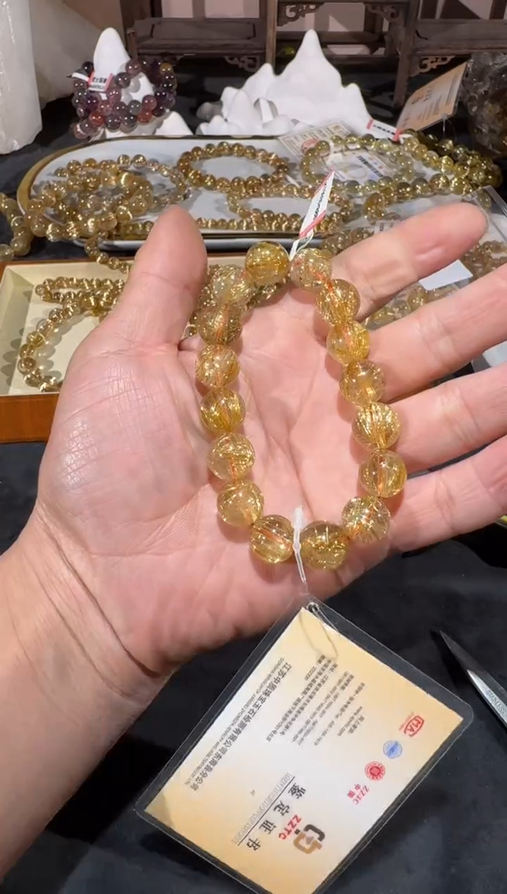 未镶嵌手串发晶SJ-750金发晶