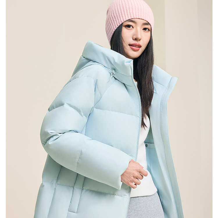 波司登运动冬季连帽保暖女款百搭羽绒外套女款羽绒服B250245112XS