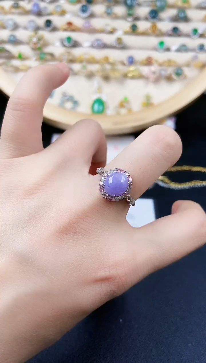 【闪购商品】翡翠银S925镶嵌戒指546564