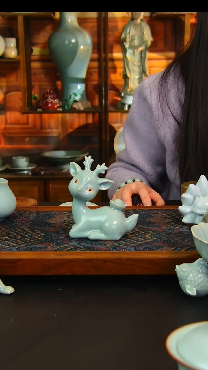 瓷片原矿汝瓷福利单杯，微瑕