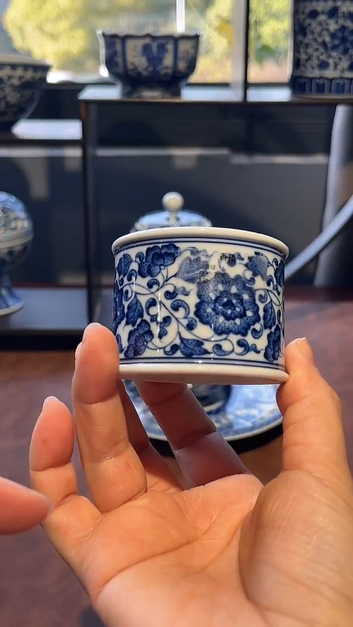 镹曰柴窑手工手绘青花