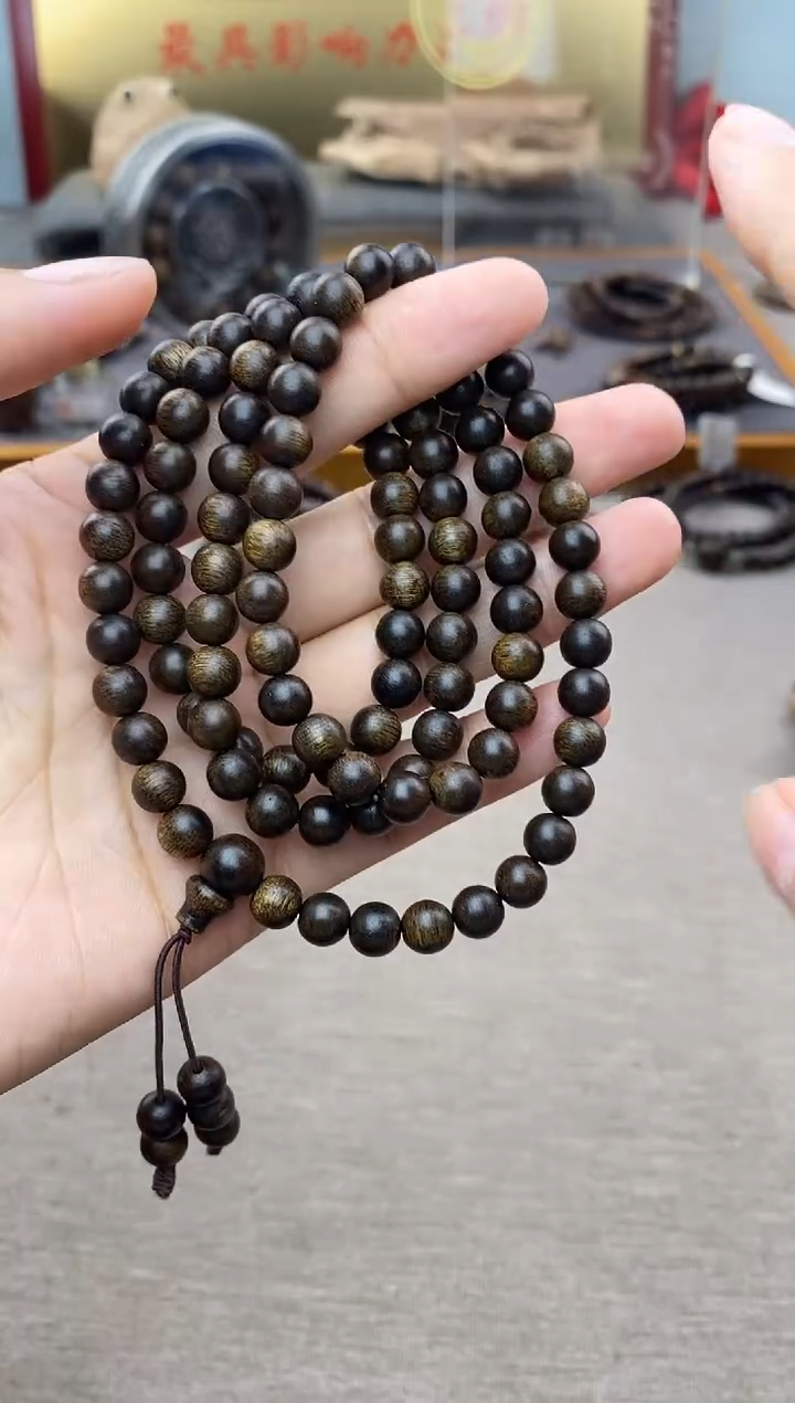 【闪购商品】沉香手串顺化紫棋楠06*108沉水多圈