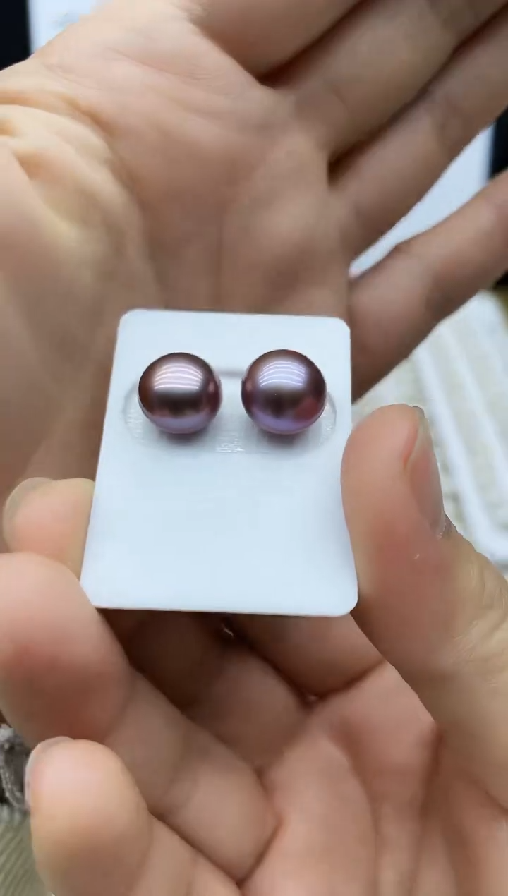 未镶嵌淡水珍珠耳饰耳钉