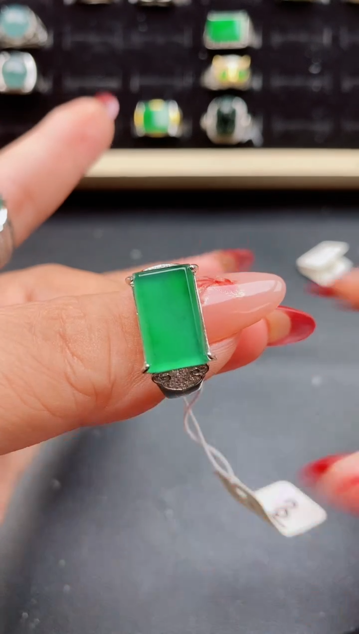 【闪购商品】翡翠戒指银S925镶嵌5080580