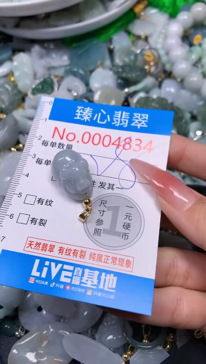 【闪购商品】翡翠颈饰未镶嵌含绳0004834