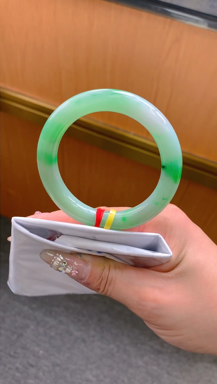 未镶嵌手镯翡翠-F62-圆条53