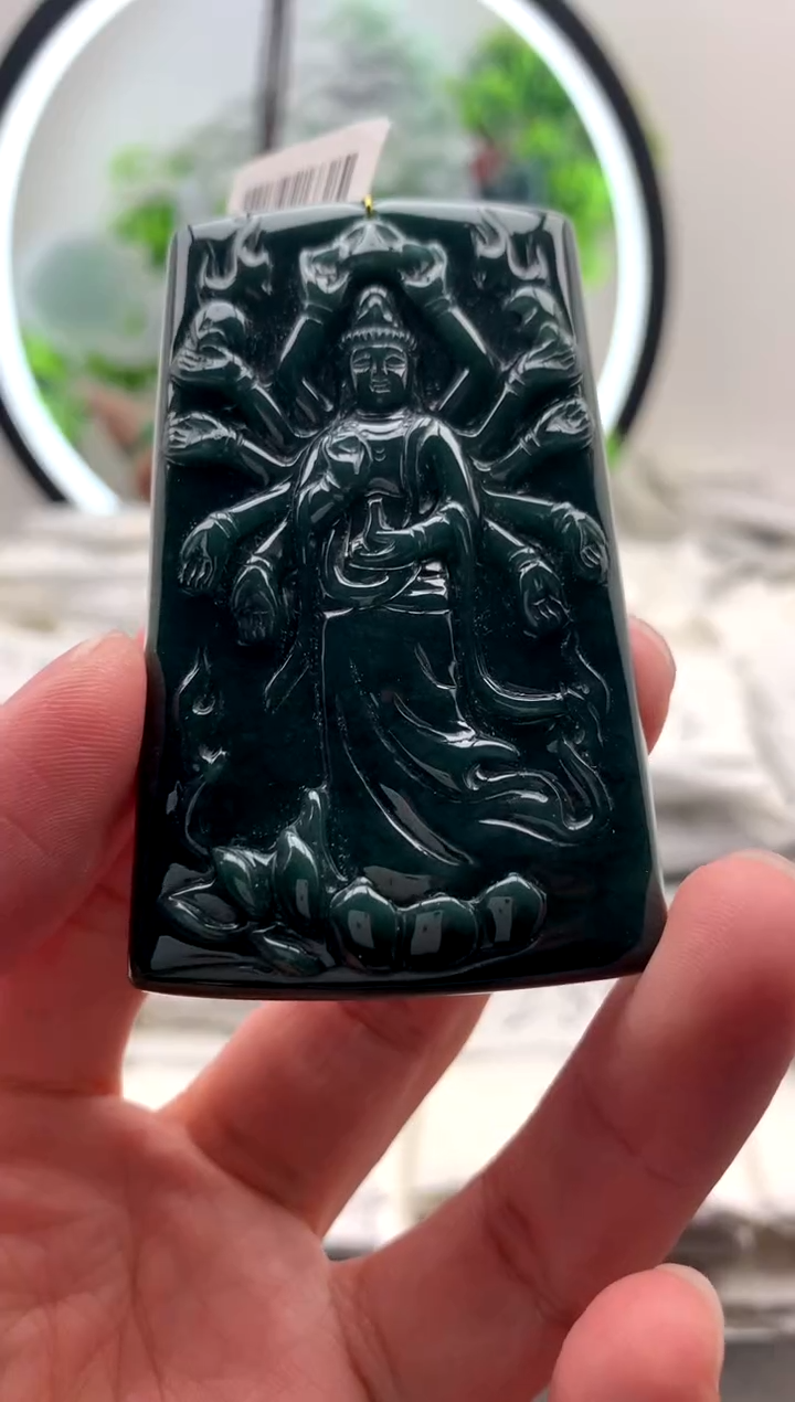 【闪购商品】翡翠颈饰未镶嵌千手观音