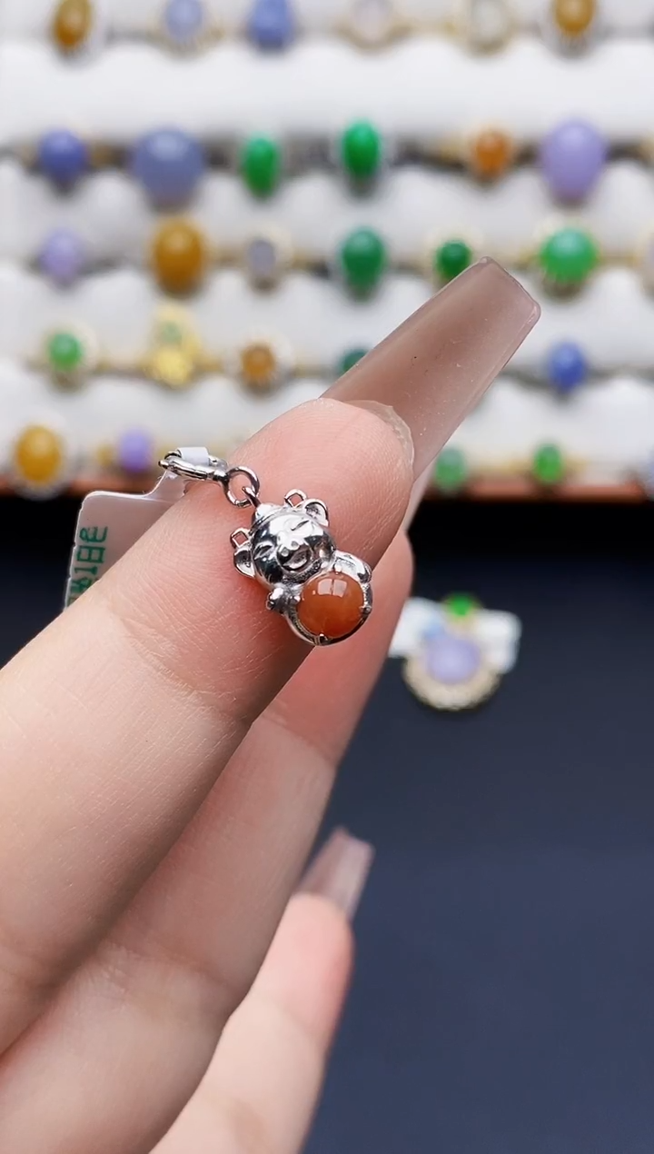 银S925镶嵌戒指翡翠1657