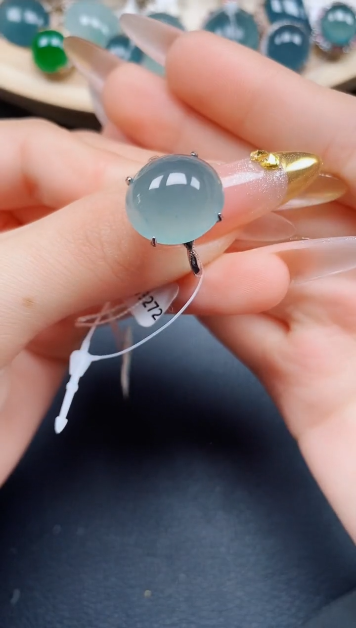 【闪购商品】翡翠戒指银S925镶嵌翡翠
