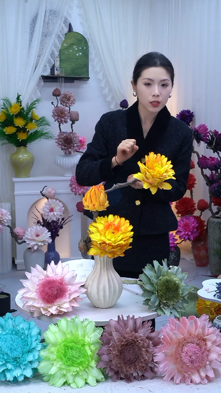 龙枣支洋蓟烈日橙【带花瓶】