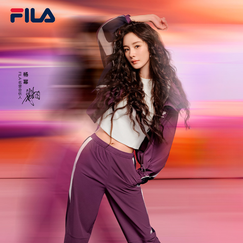 【杨幂同款】Fila/斐乐女复古运动户外休闲梭织上衣外套F11W519714F