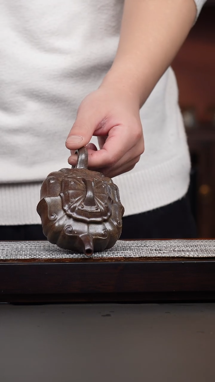 茶壶紫砂韩惠琴·柴烧锦囊宝菱