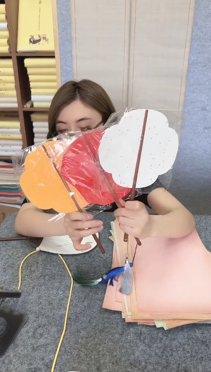 闪~ 下播福利3把混搭小扇子空白