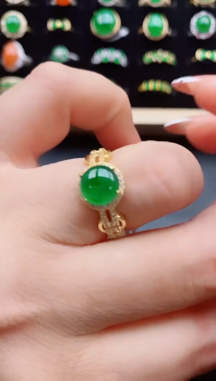 【闪购商品】翡翠戒指银S925镶嵌321321